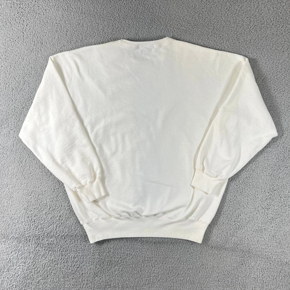 Polo Ralph Lauren Sweatshirt Men's L White Golf Crest Embroidered Crewneck VTG